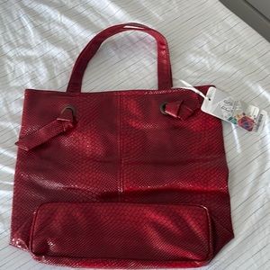 Large red women’s bag